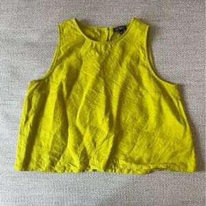 J. Crew Maxine button-back top in linen